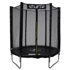 Батут дитячий з сіткою 183 см Atleto чорний