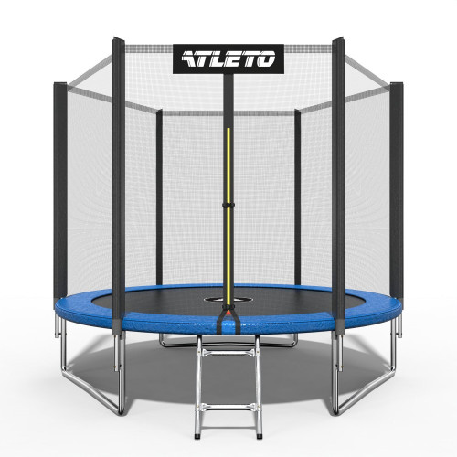 Батут дитячий з сіткою та драбинкою 252 см Atleto синій (20000800)