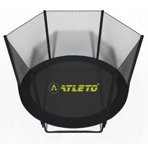 Батут з сіткою та драбиною 252 см Atleto black — 18208