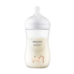 Пляшечка для годування Philips Avent Natural (SCY903/66), Природний потік, Жираф, 260 мл