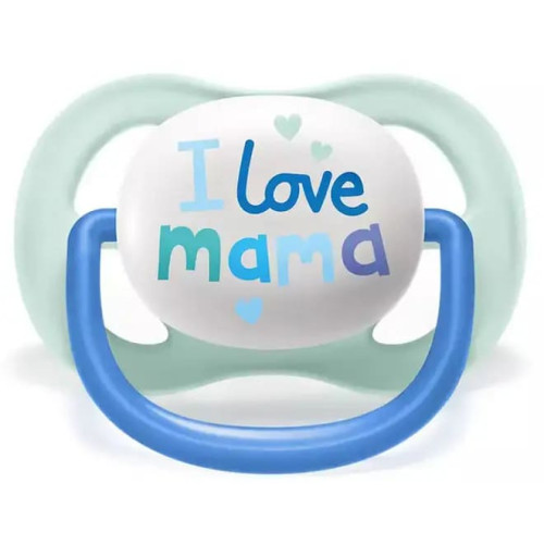 Пустушка Philips Avent Ultra Air I love для хлопчика, 0-6 міс, 2 шт. (SCF080/01) — 9095