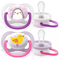 Пустушка Philips Avent Ultra Air Animal, 0–6 міс., 2 шт. (SCF080/06)
