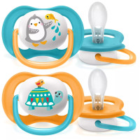 Пустушка Philips Avent Ultra Air Animal, 6–18 міс., 2 шт. (SCF080/07)