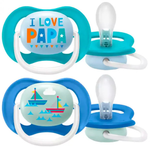 Пустушка Philips Avent Ultra Air I love, 6–18 міс., 2 шт. (SCF080/03)