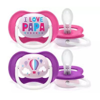 Пустышка Philips Avent Ultra Air I love, 6–18 мес., 2 шт. (SCF080/04)