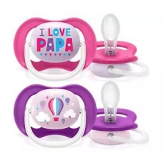 Пустушка Philips Avent Ultra Air I love, 6–18 міс., 2 шт. (SCF080/04)