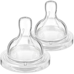 Соска силіконова Philips Avent Анти-Колік, середній потік, від 3 міс., 2 шт. (SCY763/02)