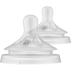 Соска силіконова Philips Avent Natural Анти-Колік, від 3 міс., середній потік, 2 шт. (SCY964/02)
