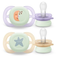 Пустушка Philips Avent Ultra Start Night 0-2 місяців 2 шт. (SCF075/07)