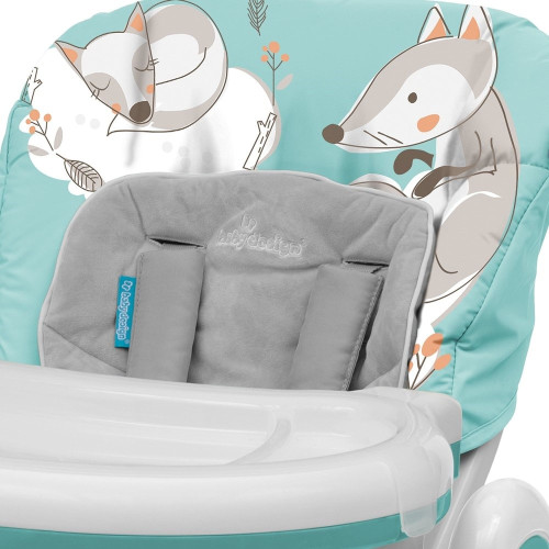 Стульчик для кормления Baby Design Pepe NEW 05 TURQUOISE — 16452