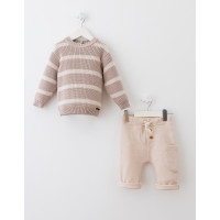 Детский комплект кофта + штаны Baby Mio 4068 бежевый