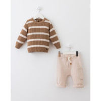 Детский комплект кофта + штаны Baby Mio 4068 коричневый