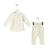 Детский комплект кофта + штаны Baby Mio хлопковый белый (4058)