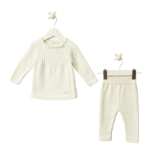 Дитячий комплект кофта + штани Baby Mio бавовняний білий (4058)