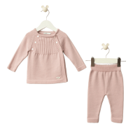 Детский комплект кофта + штаны Baby Mio хлопковый розовый (4058)