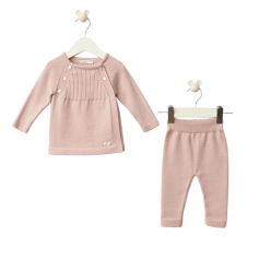 Дитячий комплект кофта + штани Baby Mio бавовняний рожевий (4058)
