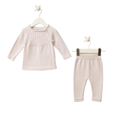 Дитячий комплект кофта + штани Baby Mio бавовняний світло-рожевий (4058)