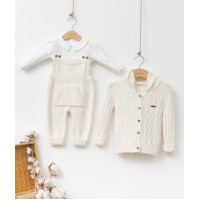 Дитячий теплий комплект Baby Mio білий (6002)