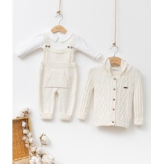 Дитячий теплий комплект Baby Mio білий (6002)