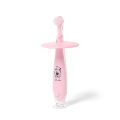 Зубная щетка BabyOno с ограничителем, розовая (551/02)