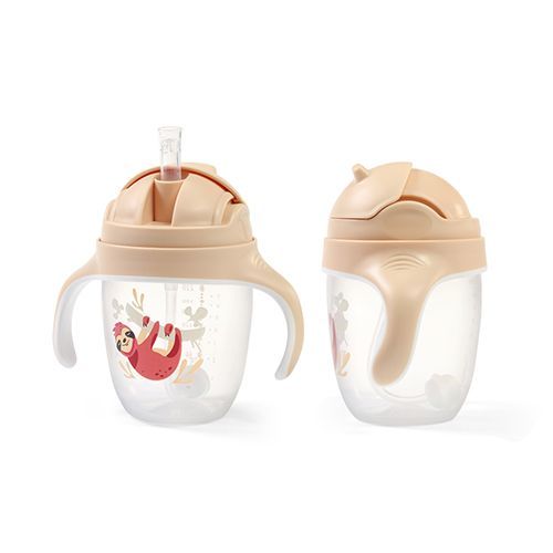 Поильник-непроливайка BabyOno с отягощенной соломкой, 240 мл (1464/04) — 11376