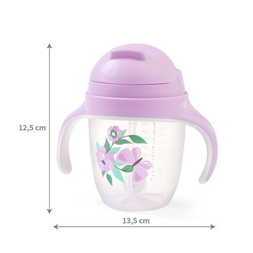 Поїльник-непроливайка BabyOno з обтяженою соломкою, 240 мл (1464/05) — 11378