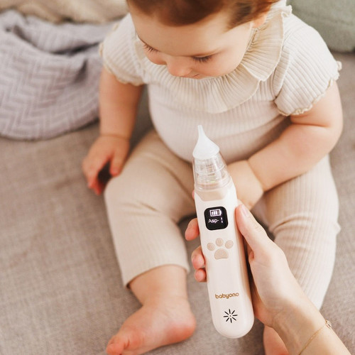 Аспіратор назальний електричний BabyOno Beige (1470/01) — 23482