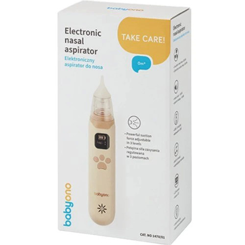 Аспіратор назальний електричний BabyOno Beige (1470/01) — 23482