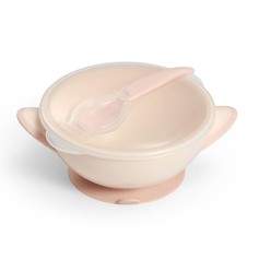 Мисочка з присоскою та ложечкою BabyOno, рожева (1063/06)