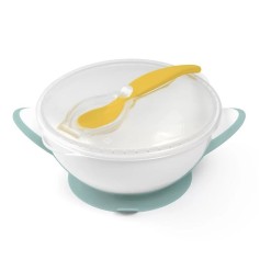 Мисочка з присоскою та ложечкою BabyOno, бірюзовий (1063/04)