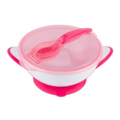 Мисочка з присоскою та ложечкою BabyOno, рожевий (1063/03)