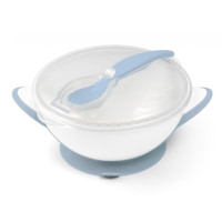 Мисочка с присоской и ложечкой BabyOno, синий (1063/05)