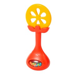 Прорезыватель для зубов развивающий с погремушкой BabyOno Juicy Orange, 3м+ (499/01)