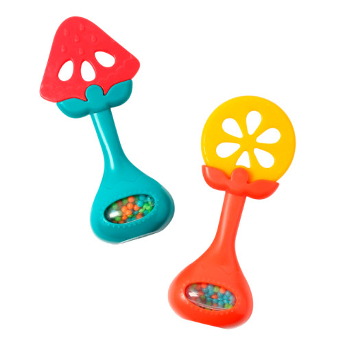 Прорізувач для зубів розвиваючий з брязкальцем BabyOno Juicy Orange, 3м+ (499/01) — 22503