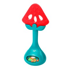 Прорезыватель для зубов развивающий с погремушкой BabyOno Tasty Watermelon, 3м+ (499/02)