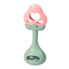 Прорезыватель для зубов развивающий с погремушкой BabyOno Strawberry, 3м+ (499/03)