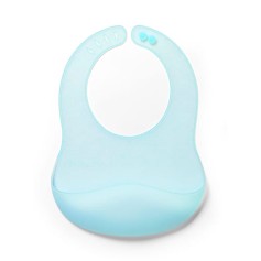Нагрудник силиконовый BabyOno ультратонкий с регулируемой застежкой 26x21 см Голубой (1598/03)