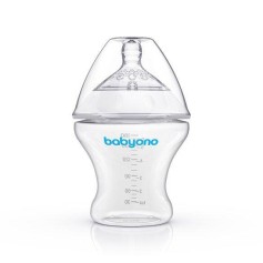 Пляшечка для годування антиколікова BabyOno Natural nursing 180 мл, повільний потік 0м+ (1450)
