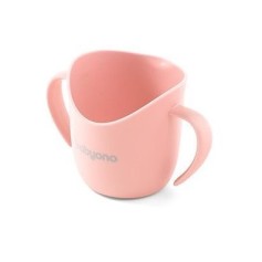 Тренировочная чашка BabyOno с ручками 120 мл персиковая (1463/07)