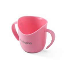 Тренировочная чашка BabyOno с ручками 120 мл розовая (1463/04)