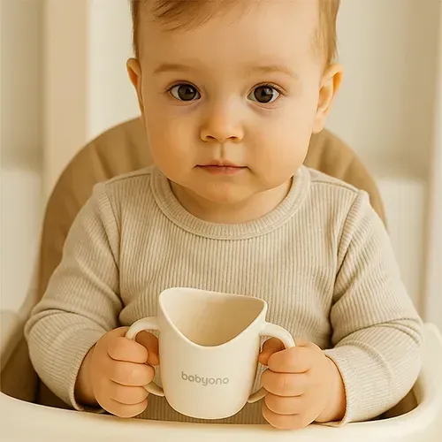 Тренувальна чашка BabyOno з ручками, 120 мл, бежева (1463/09) — 23241 Тренувальна чашка BabyOno з ручками, 120 мл, бежева (1463/09) — 23241