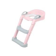 Дитяче сидіння на унітаз Babyhood зі сходами та ручками (BB071_pink)