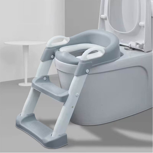 Дитяче сидіння на унітаз Babyhood зі сходами та ручками (BB071_grey) — 23264 Дитяче сидіння на унітаз Babyhood зі сходами та ручками (BB071_grey) — 23264