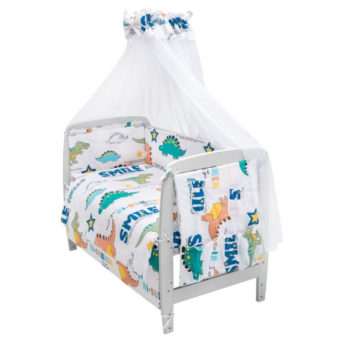 Дитяча постіль Babyroom Gold RG-08 "Динозаврики" білий — 18571 Дитяча постіль Babyroom Gold RG-08 "Динозаврики" білий — 18571