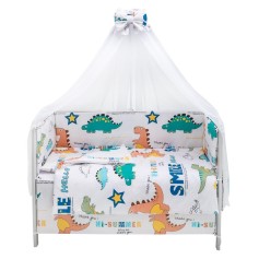 Дитяча постіль Babyroom Gold RG-08 "Динозаврики" білий