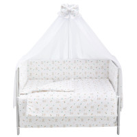 Детская постель Babyroom Gold RG-08 "Кролики с морковью" белый