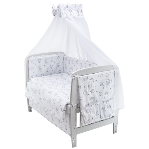 Дитяча постіль Babyroom Gold RG-08 "Лисичка, ведмедик, зайчик, олень" білий — 18569 Дитяча постіль Babyroom Gold RG-08 "Лисичка, ведмедик, зайчик, олень" білий — 18569