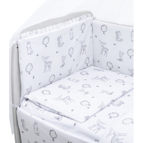 Дитяча постіль Babyroom Gold RG-08 "Лисичка, ведмедик, зайчик, олень" білий — 18569 Дитяча постіль Babyroom Gold RG-08 "Лисичка, ведмедик, зайчик, олень" білий — 18569