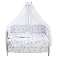 Дитяча постіль Babyroom Gold RG-08 "Лисичка, ведмедик, зайчик, олень" білий