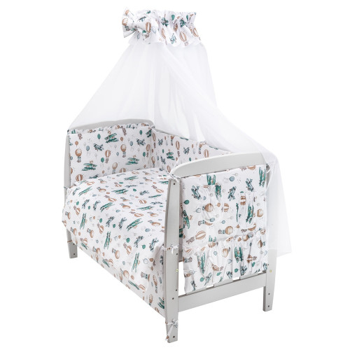 Дитяча постіль Babyroom Gold RG-08 "Літаки-повітряні кулі" білий — 18568 Дитяча постіль Babyroom Gold RG-08 "Літаки-повітряні кулі" білий — 18568